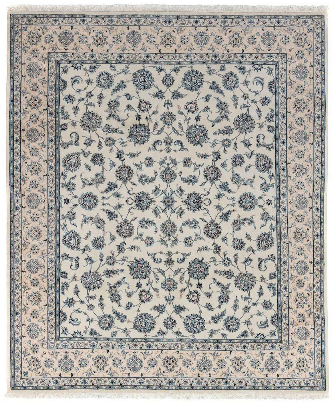 morgenland Wollteppich »Nain 6la Blumenmuster Argento 303 x 250 cm«, rechte günstig online kaufen