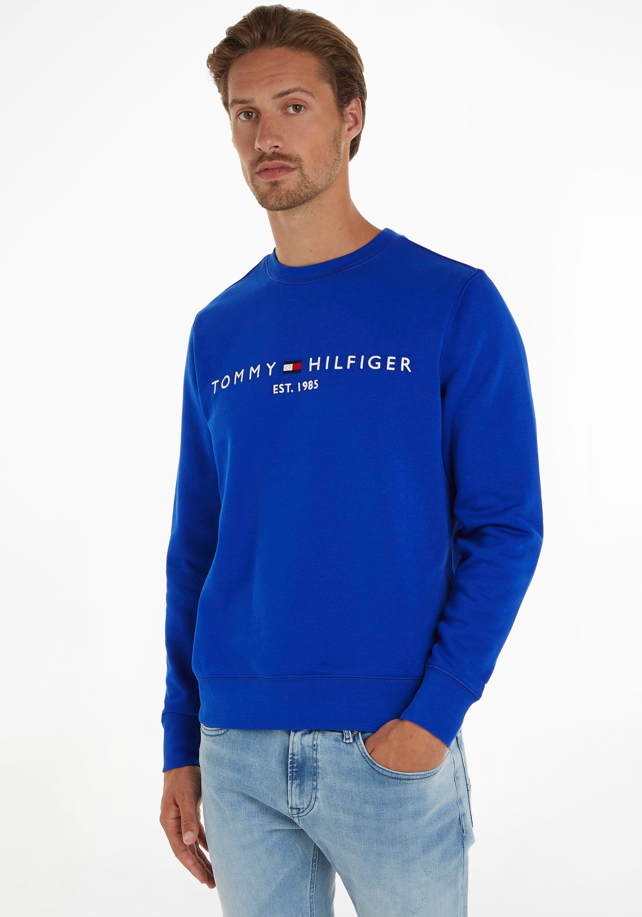 Tommy Hilfiger Sweatshirt "TOMMY LOGO SWEATSHIRT", mit klassischem Rundhals günstig online kaufen