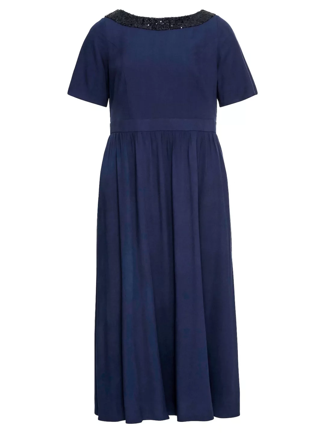 Sheego Abendkleid "Große Größen", mit Pailletten am Ausschnitt günstig online kaufen