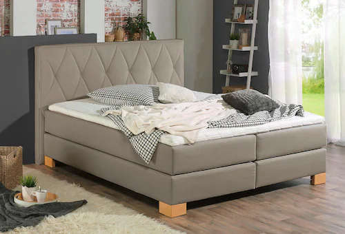 Home affaire Boxspringbett "Merino", incl. Kaltschaumtopper, 5, Breiten, 2 günstig online kaufen