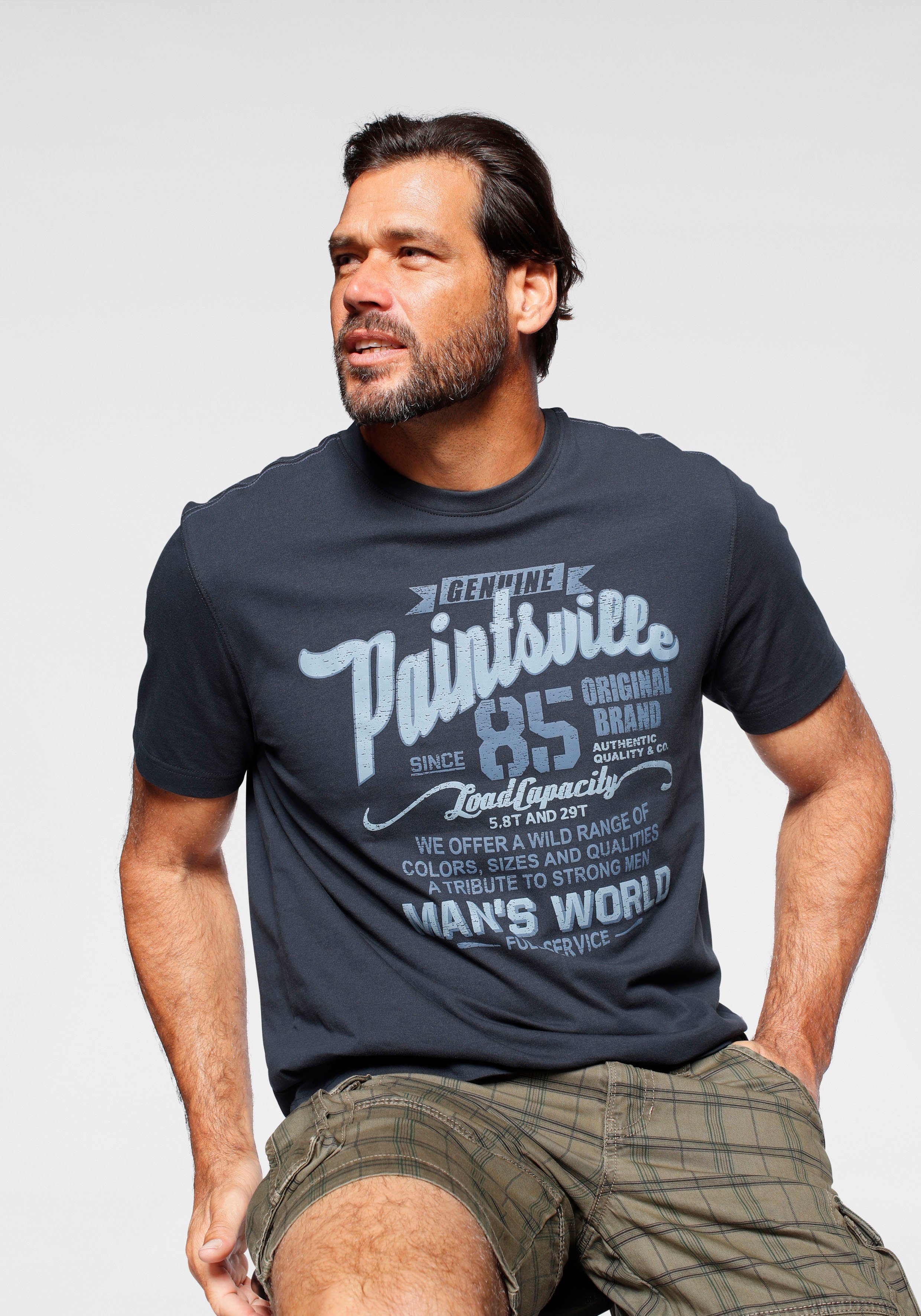 Man's World T-Shirt Kurzarm, mit stylischem günstig online kaufen