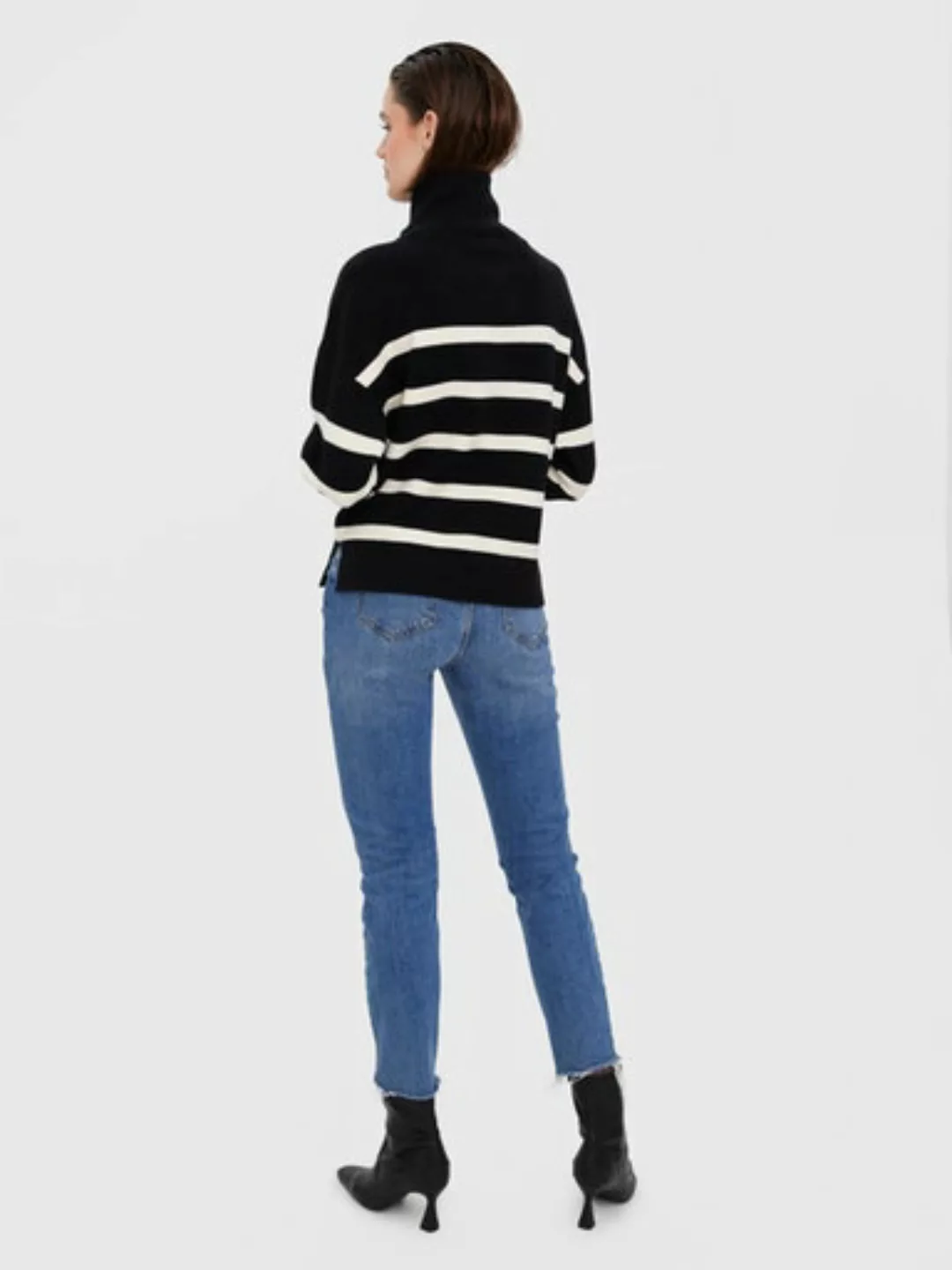 Vero Moda Troyer VMSABA STRIPE LS HIGHNECK BLOUSE GA NOOS günstig online kaufen