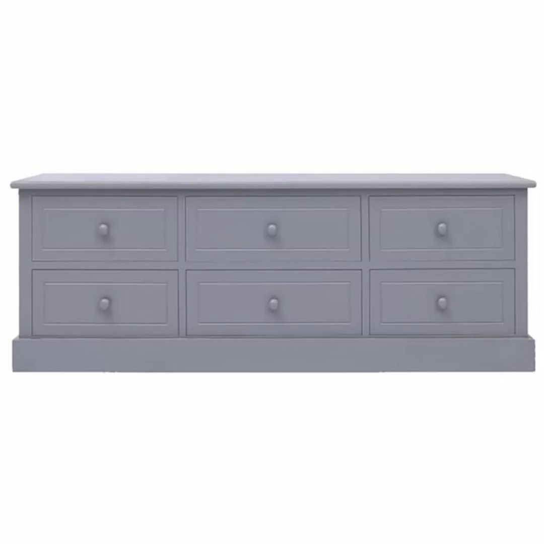 vidaXL TV-Schrank TV-Schrank Dunkelgrau 108x30x40 cm Massivholz Paulownia L günstig online kaufen