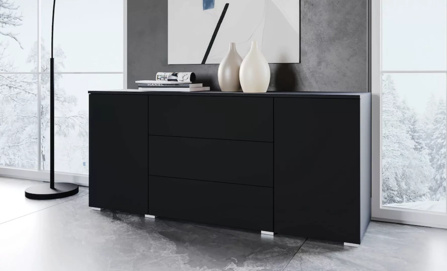 INOSIGN Sideboard "PARIS", (1 St.), Moderne 150cm breite grifflose Kommode, günstig online kaufen