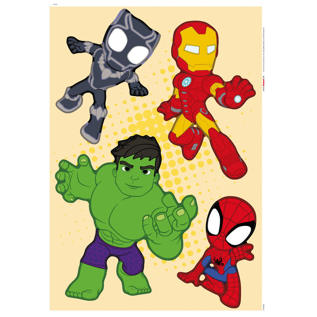 Komar Wandtattoo "Spidey and His Amazing Friends Power Group - Größe 50 x 7 günstig online kaufen