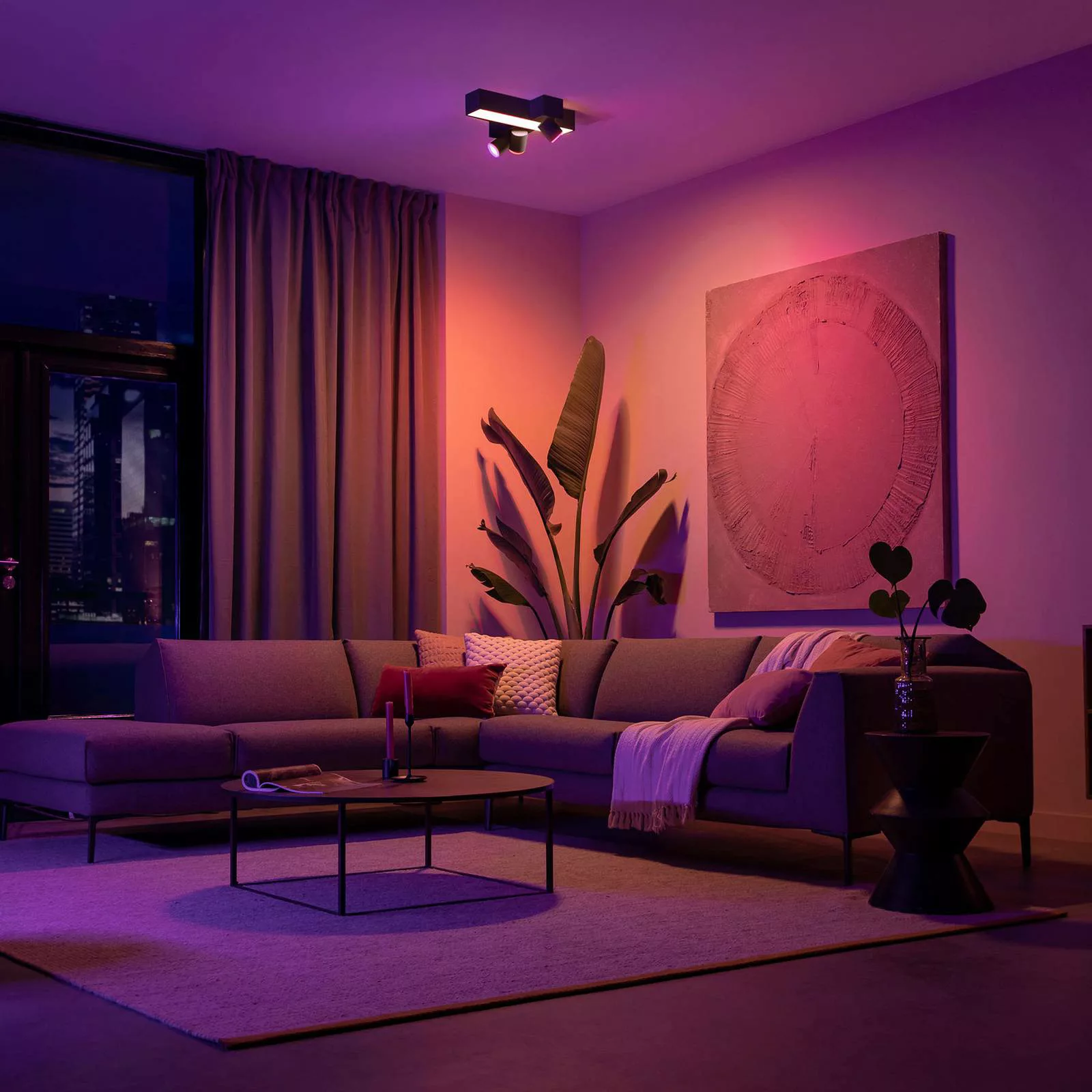 Philips Hue Centris Cross dreiflammig schwarz günstig online kaufen