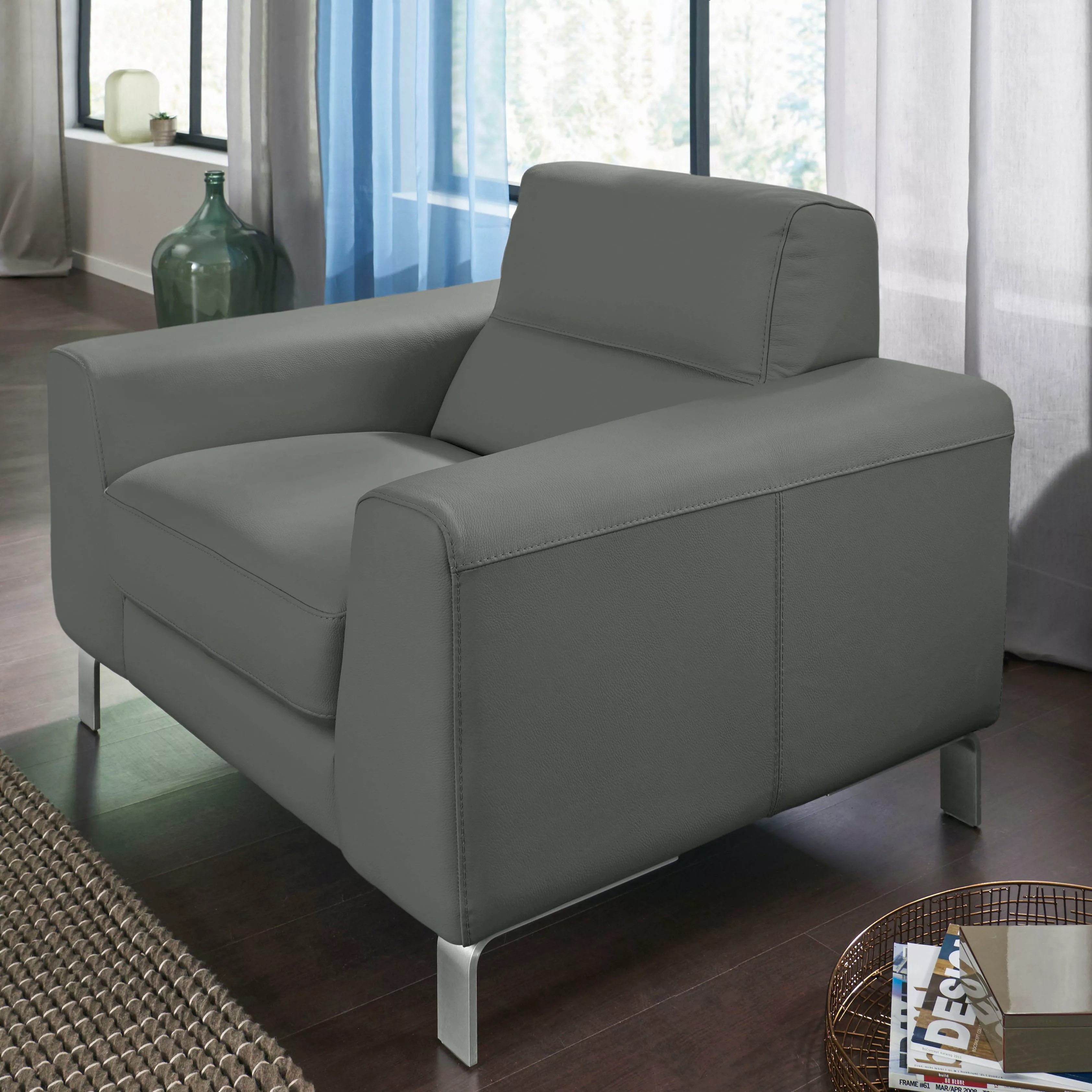 CALIA ITALIA Sessel "Simon Loungesessel, Designsessel", in zwei Lederqualit günstig online kaufen