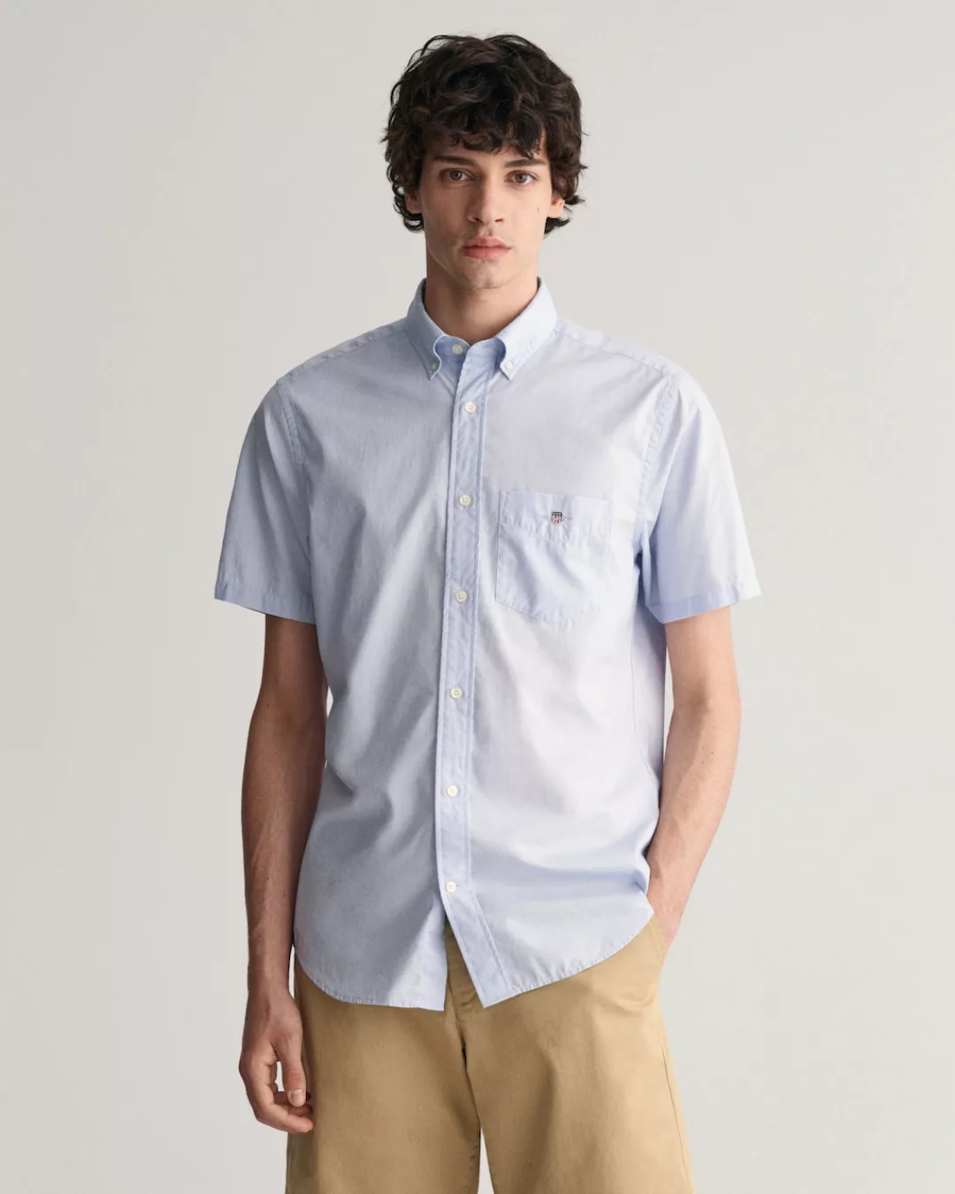 Gant Kurzarmhemd "Regular Fit Popeline Hemd leicht strapazierfähig pflegele günstig online kaufen