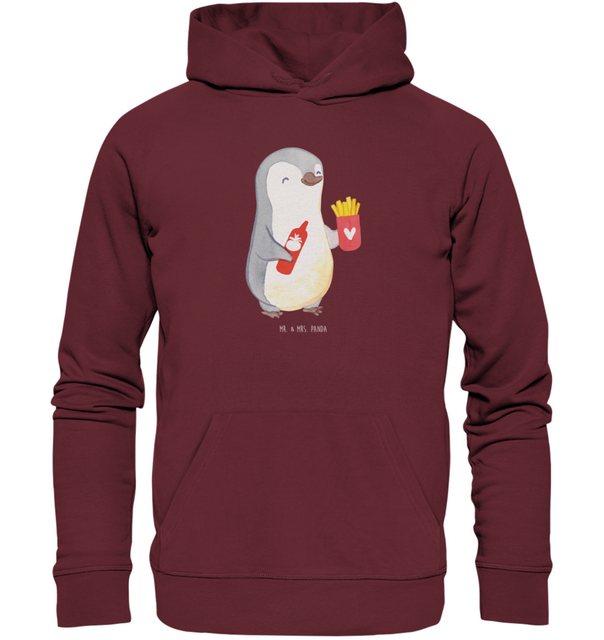 Mr. & Mrs. Panda Hoodie Größe L Pinguin Pommes - Burgundy - Geschenk, Gesch günstig online kaufen