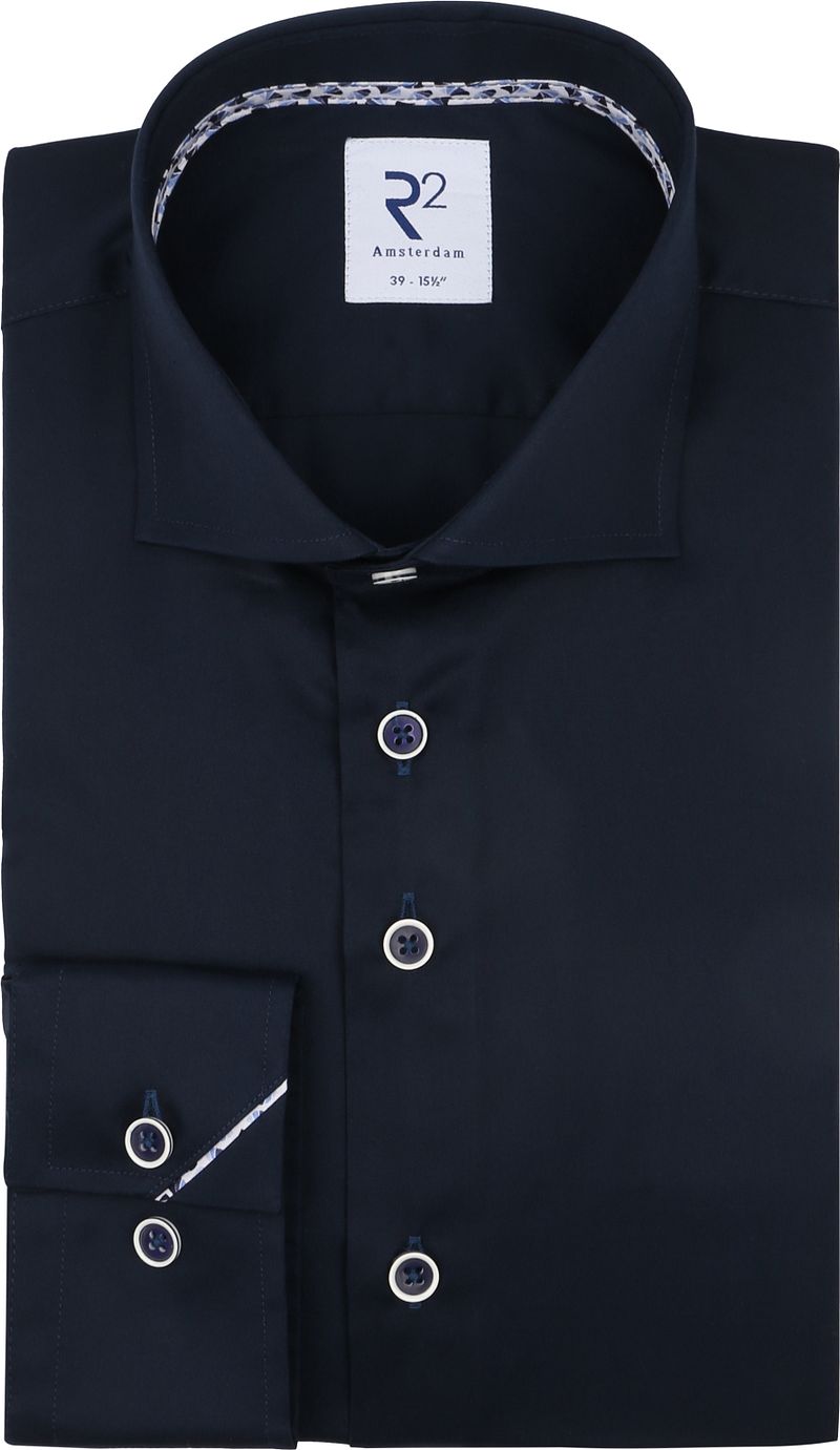 R2 Hemd Twill Navy - Größe 39 günstig online kaufen