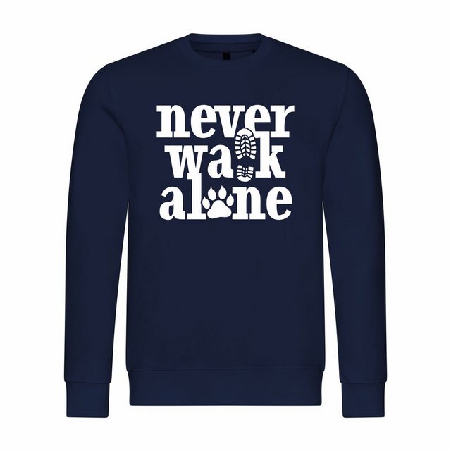 deinshirt Rundhalspullover Herren Sweatshirt Never walk alone Mit Print Mot günstig online kaufen