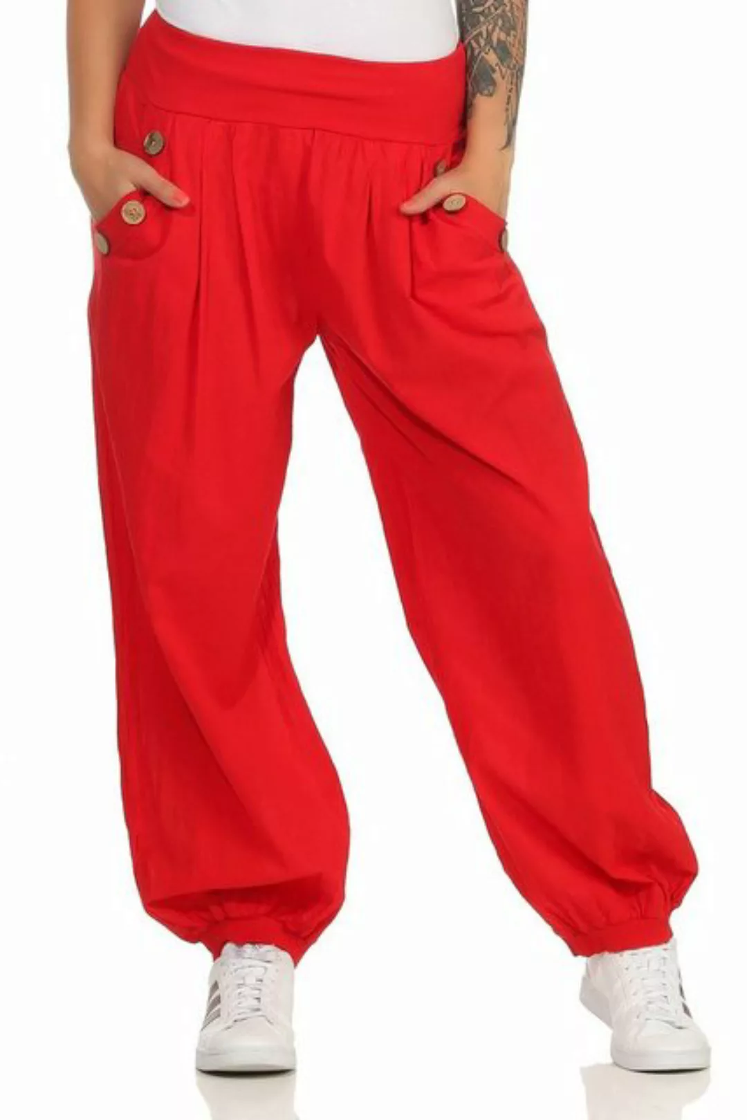 CLEO STYLE Pumphose Damen Sommerhose 401 Rot günstig online kaufen