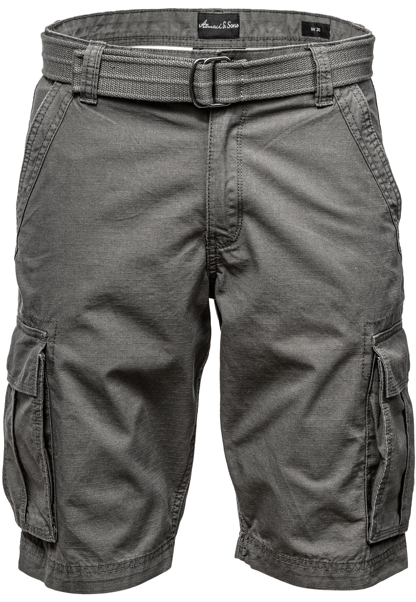 Amaci&Sons Cargoshorts MIDFIELD Chinoshort inkl. Gürtel günstig online kaufen