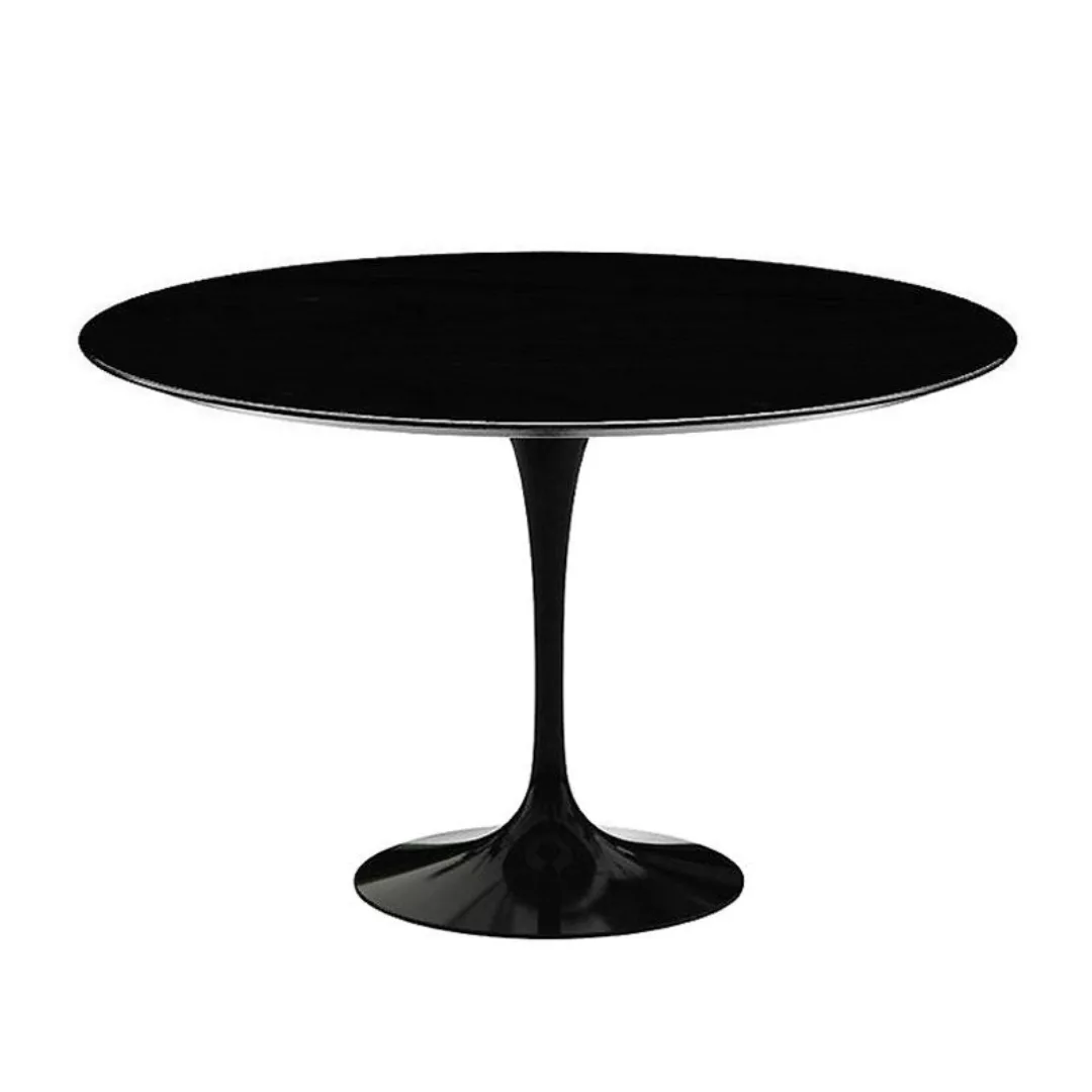 Knoll International - Saarinen Tisch Ø107cm - schwarz/Laminat Fenix/Gestell günstig online kaufen