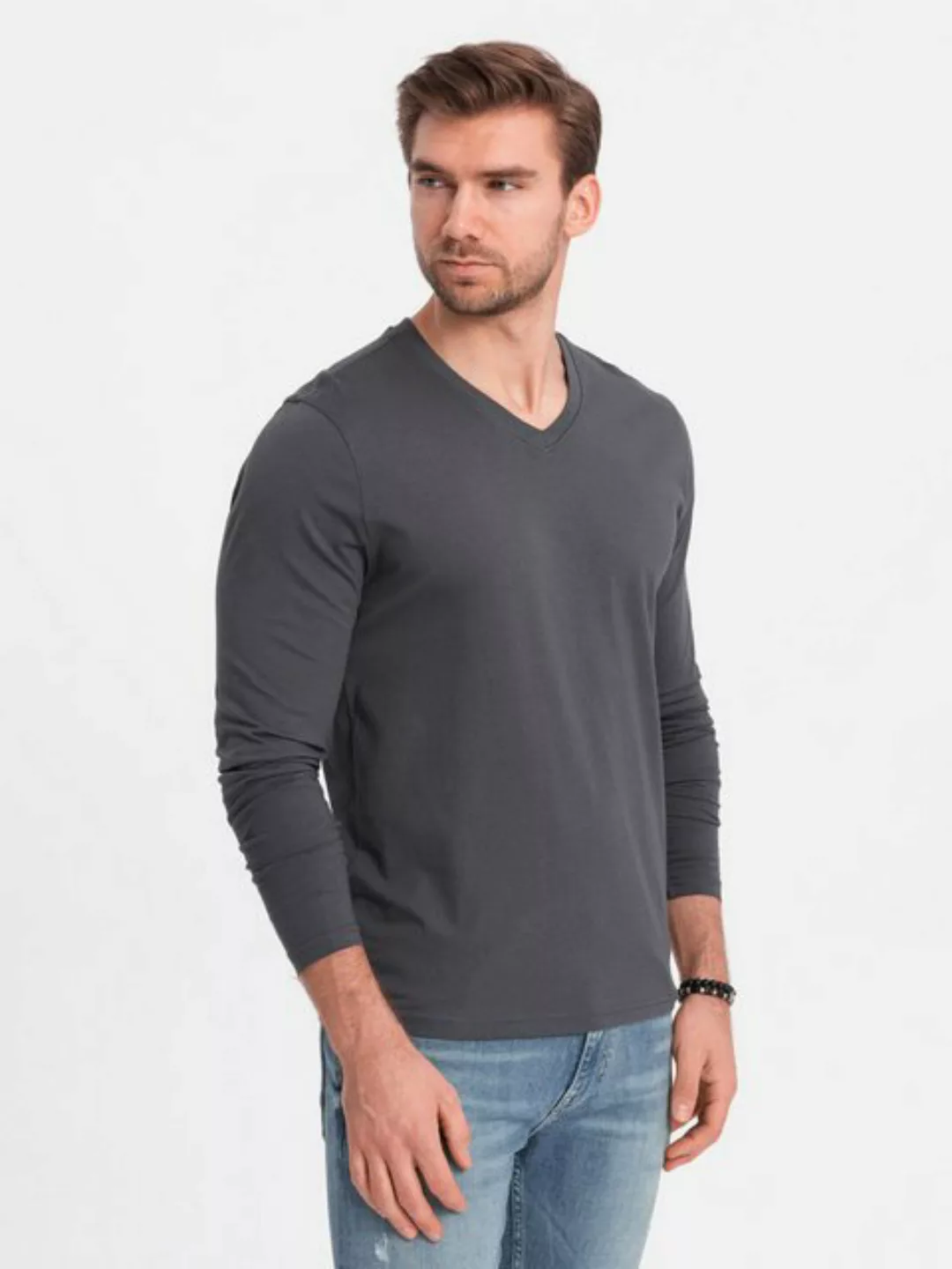 OMBRE Longsleeve Longsleeve für Herren mit V-Ausschnitt. günstig online kaufen