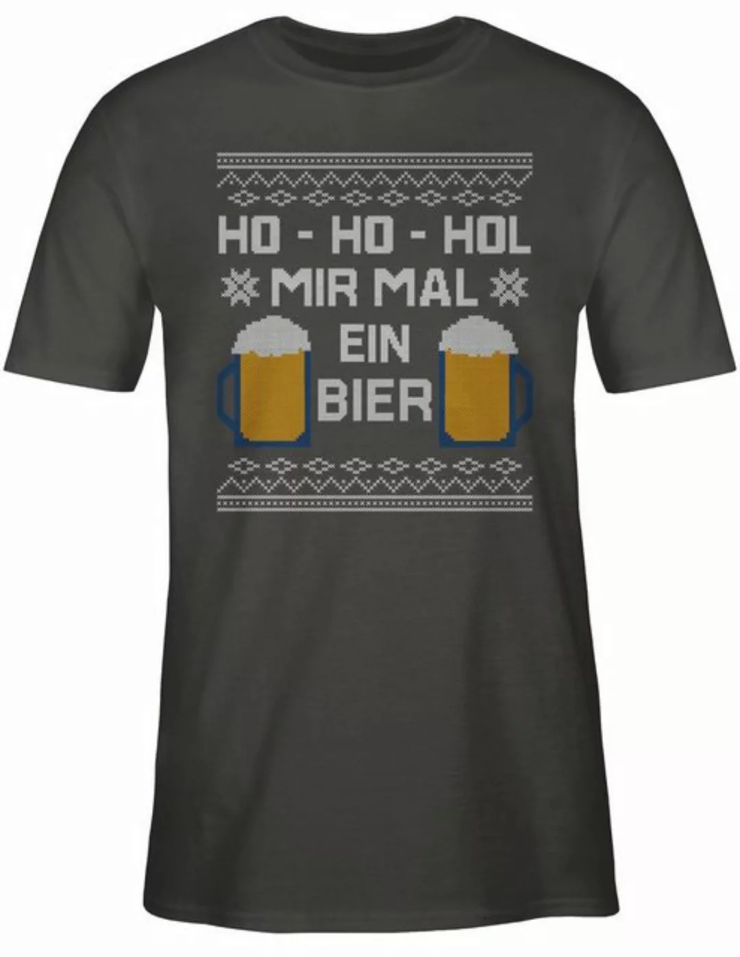 Shirtracer T-Shirt Ho Ho Hol mir mal ein Bier Weihachten Kleidung günstig online kaufen