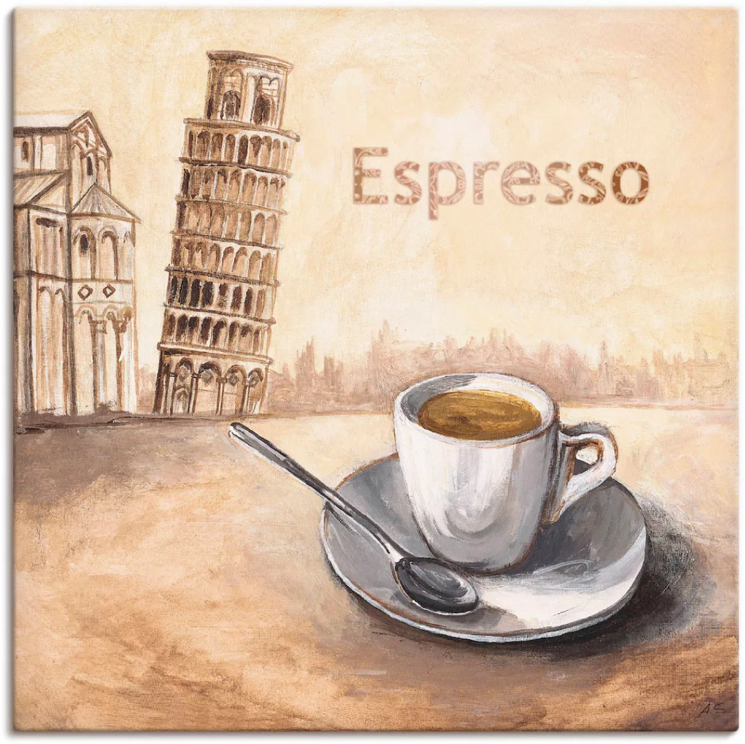 Artland Wandbild "Espresso in Pisa", Kaffee Bilder, (1 St.), als Leinwandbi günstig online kaufen