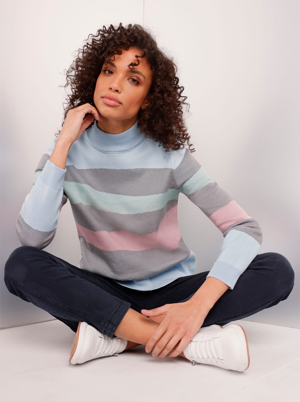 CREATION L PREMIUM Jacquardpullover "Baumwoll-Pullover" günstig online kaufen