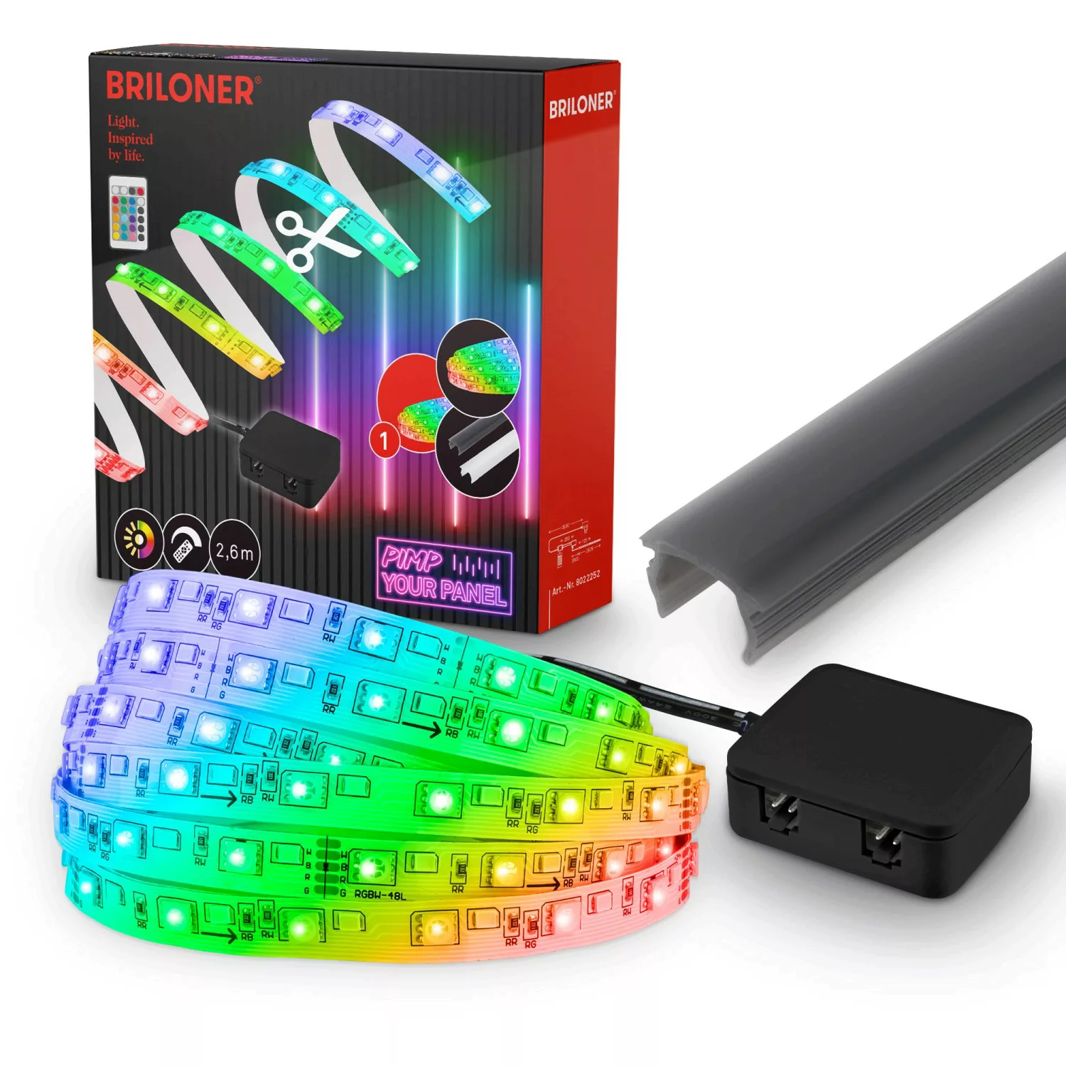 Briloner LED-Band RGB-Starter-Set 2,6 m Weiß günstig online kaufen