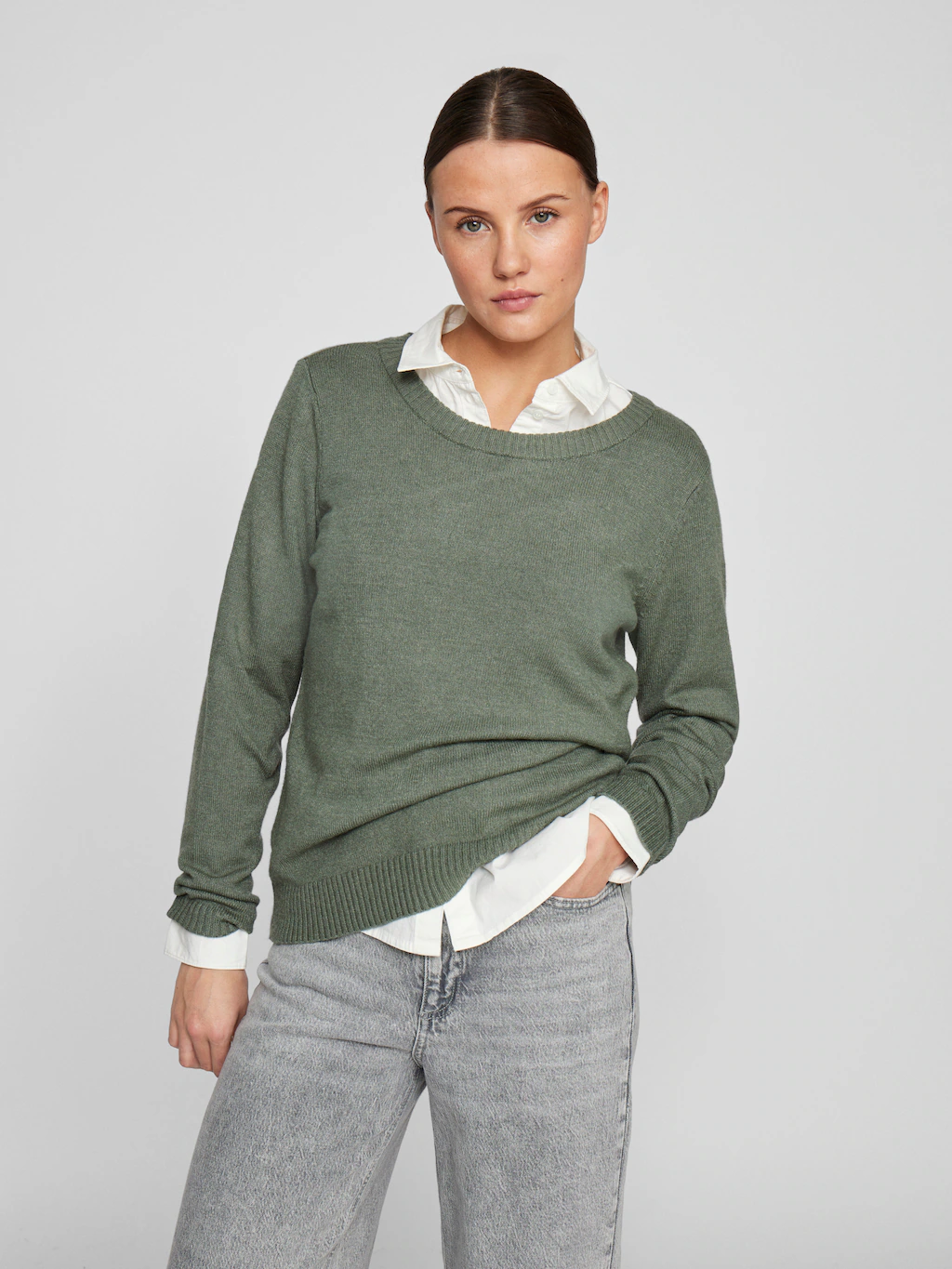 Vila Rundhalspullover "VIRIL O-NECK L/S KNIT TOP - NOOS" günstig online kaufen