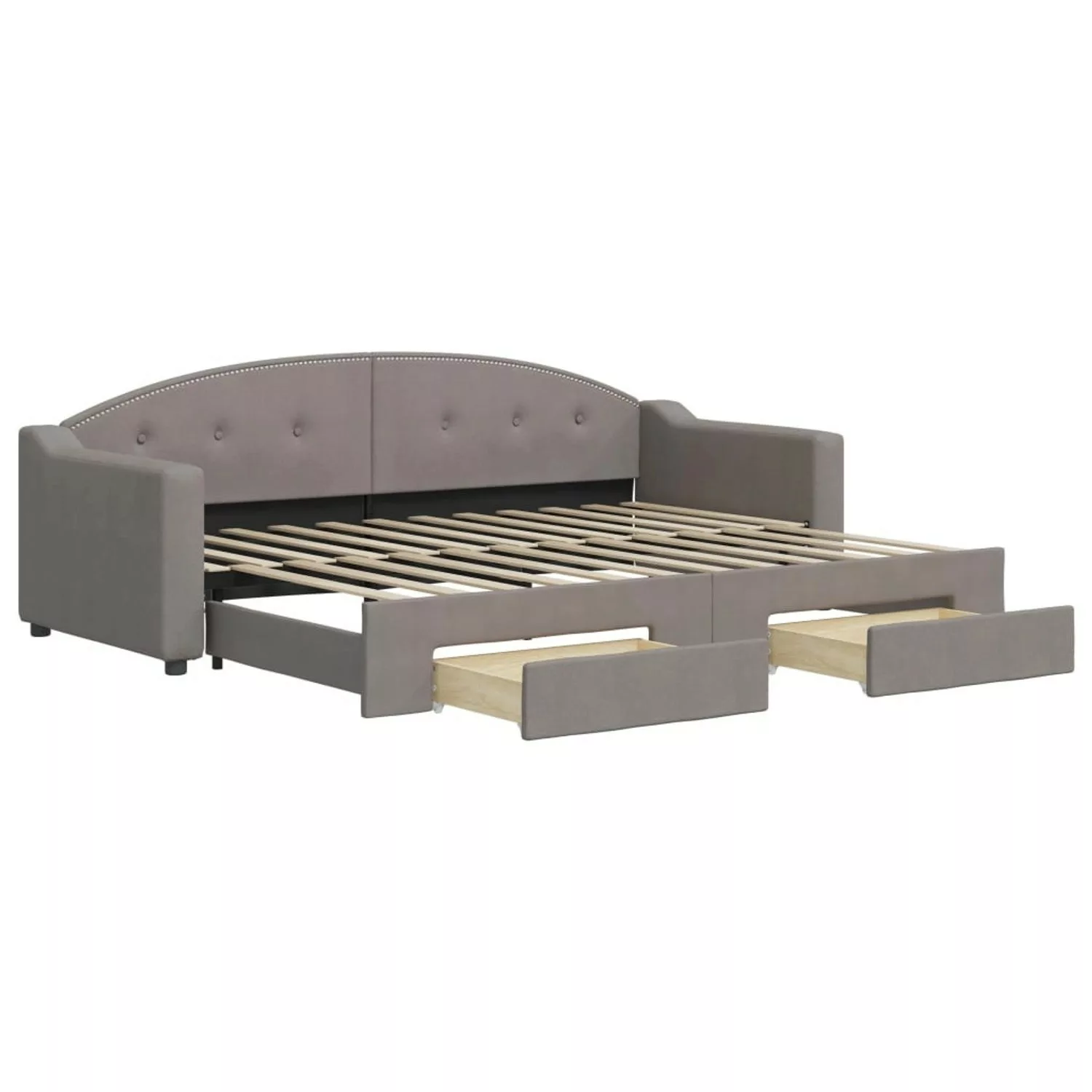 vidaXL Tagesbett Ausziehbar mit Schubladen Taupe 80x200 cm Stoff1884206 günstig online kaufen
