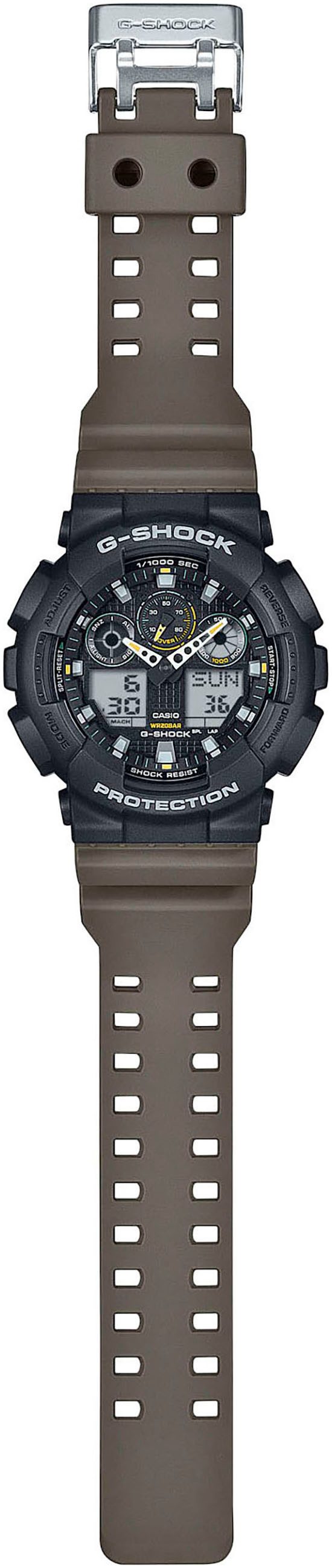 CASIO G-SHOCK Chronograph GA-100TU-1A3ER, Quarzuhr,Armbanduhr,Herrenuhr,dig günstig online kaufen