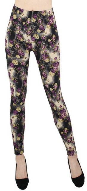 dy_mode Leggings Damen Leggings Blumen Muster Bunte Yogahose Fitness Leggin günstig online kaufen