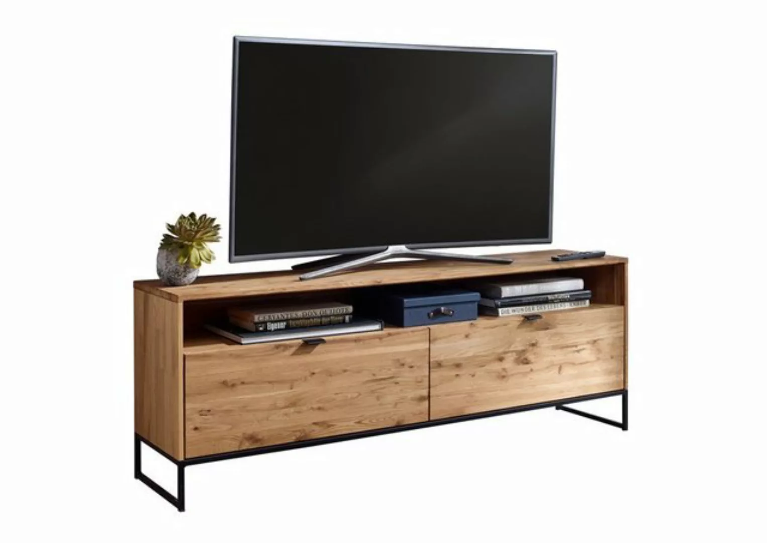 Main Möbel TV-Schrank TV Element 150x57cm "Hamburg" Wildeiche & Stahl schwa günstig online kaufen