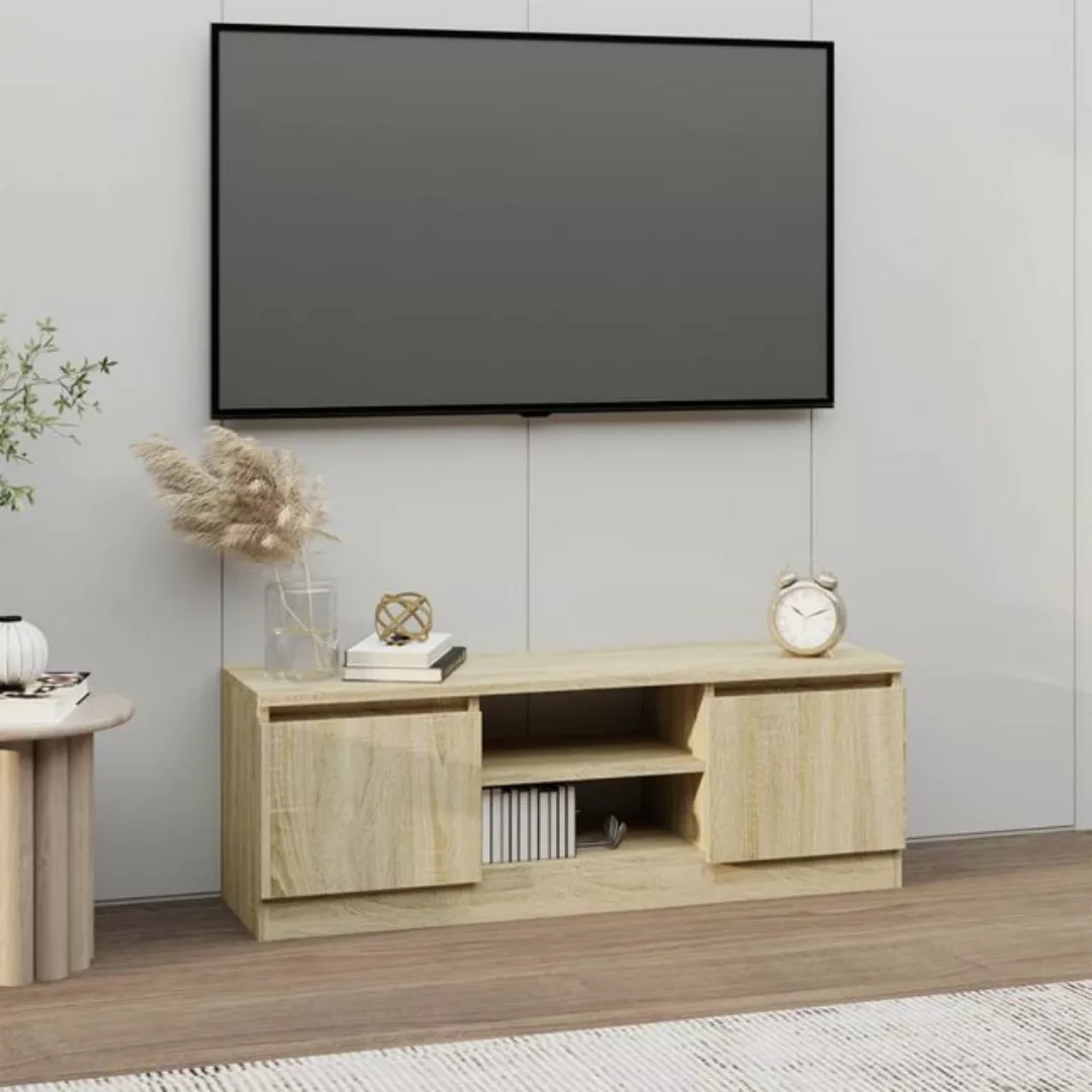 vidaXL TV-Schrank TV-Schrank mit Tür Sonoma-Eiche 102x30x36 cm TV-Lowboard günstig online kaufen