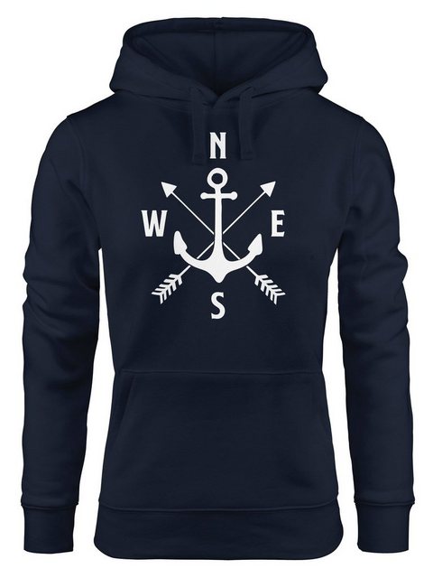 MoonWorks Hoodie Kapuzen-Pullover Damen Anker Kompass Arrows Hoodie Moonwor günstig online kaufen