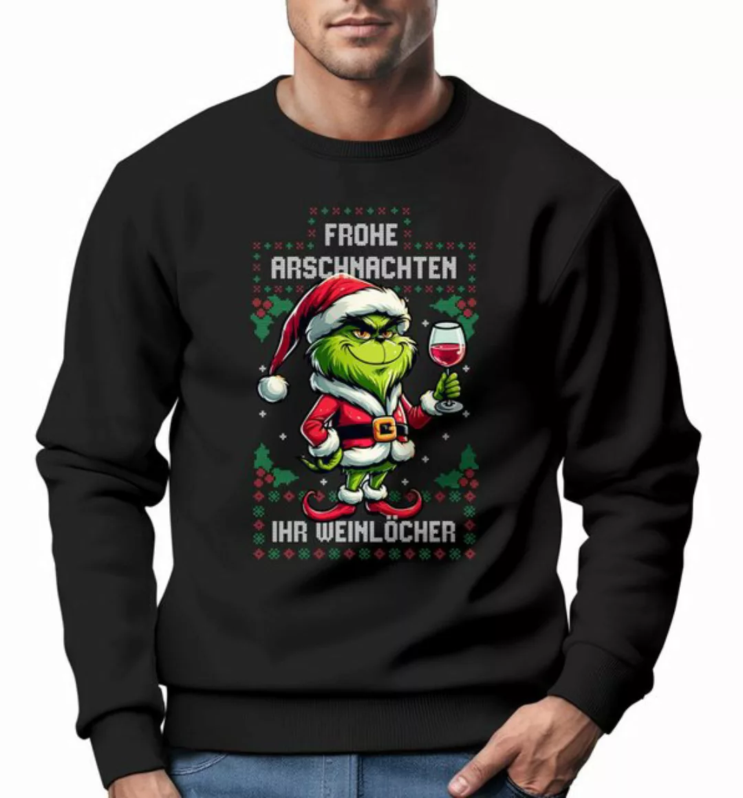 MoonWorks Sweatshirt Sweatshirt Herren Anti-Weihnachten Grinch Weihnachtsmu günstig online kaufen