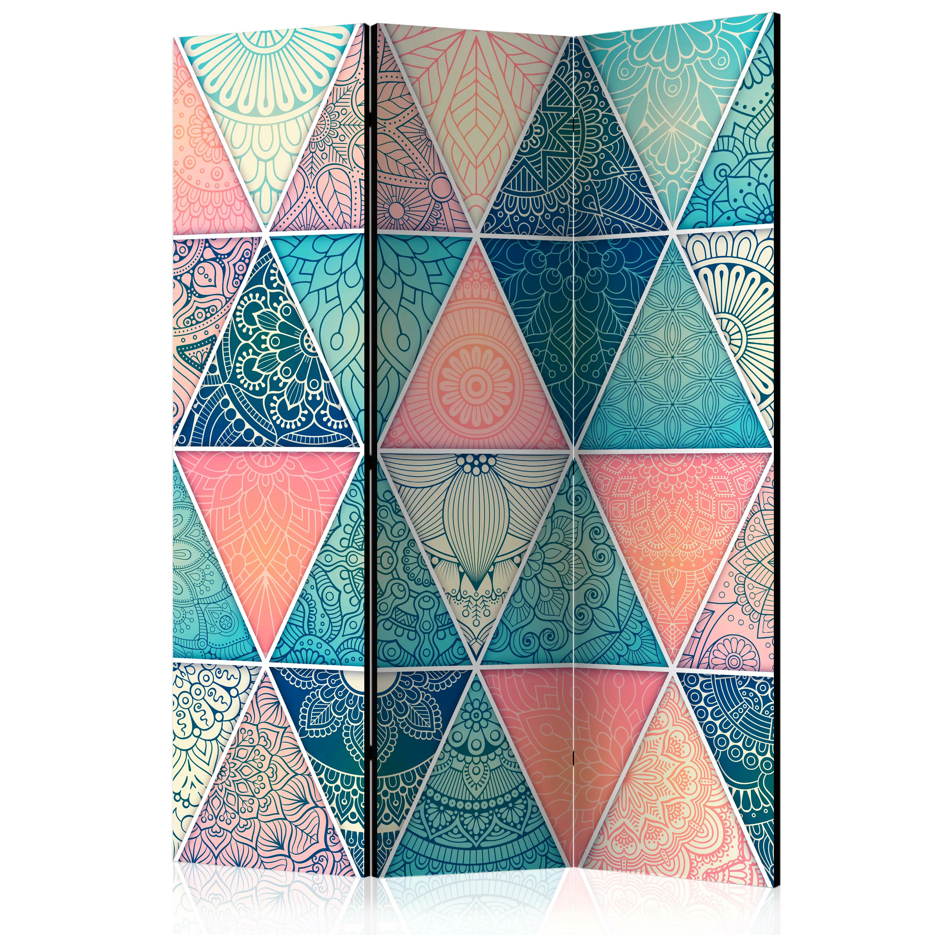 3-teiliges Paravent - Oriental Triangles [room Dividers] günstig online kaufen