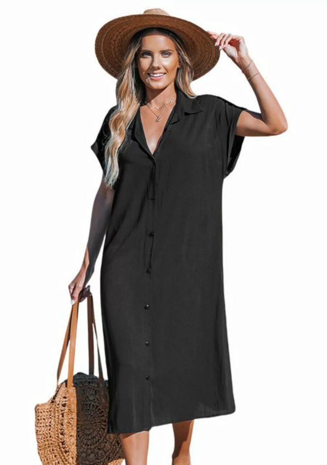 Cupshe Spitzenkleid Frauen Badeanzug Cover Ups Button Down günstig online kaufen