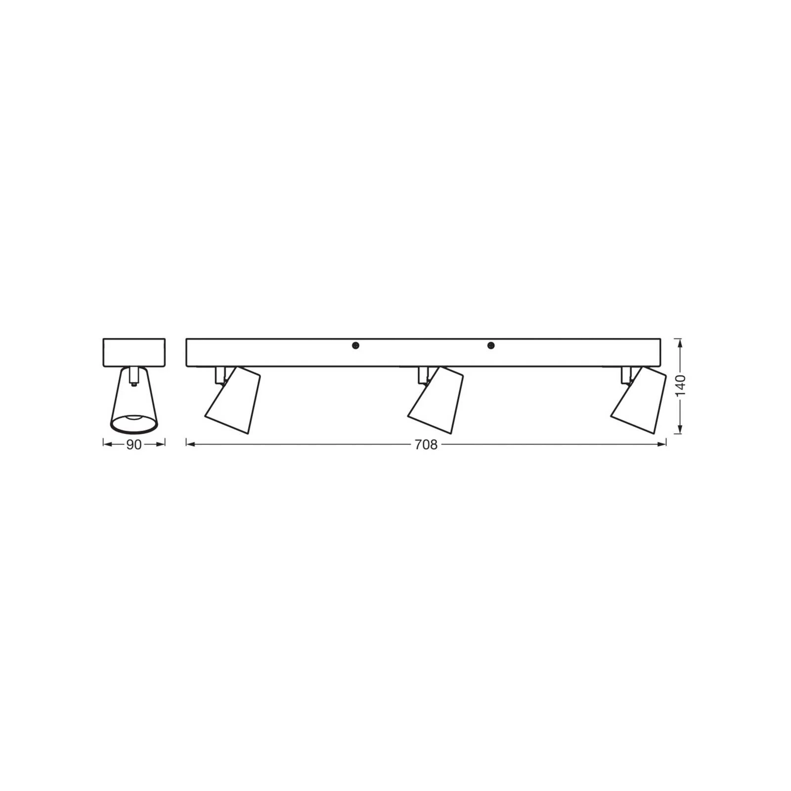 OSRAM LED-Deckenleuchte NEPTUNE CLICK-SELECT, 3 Spots, weiß günstig online kaufen