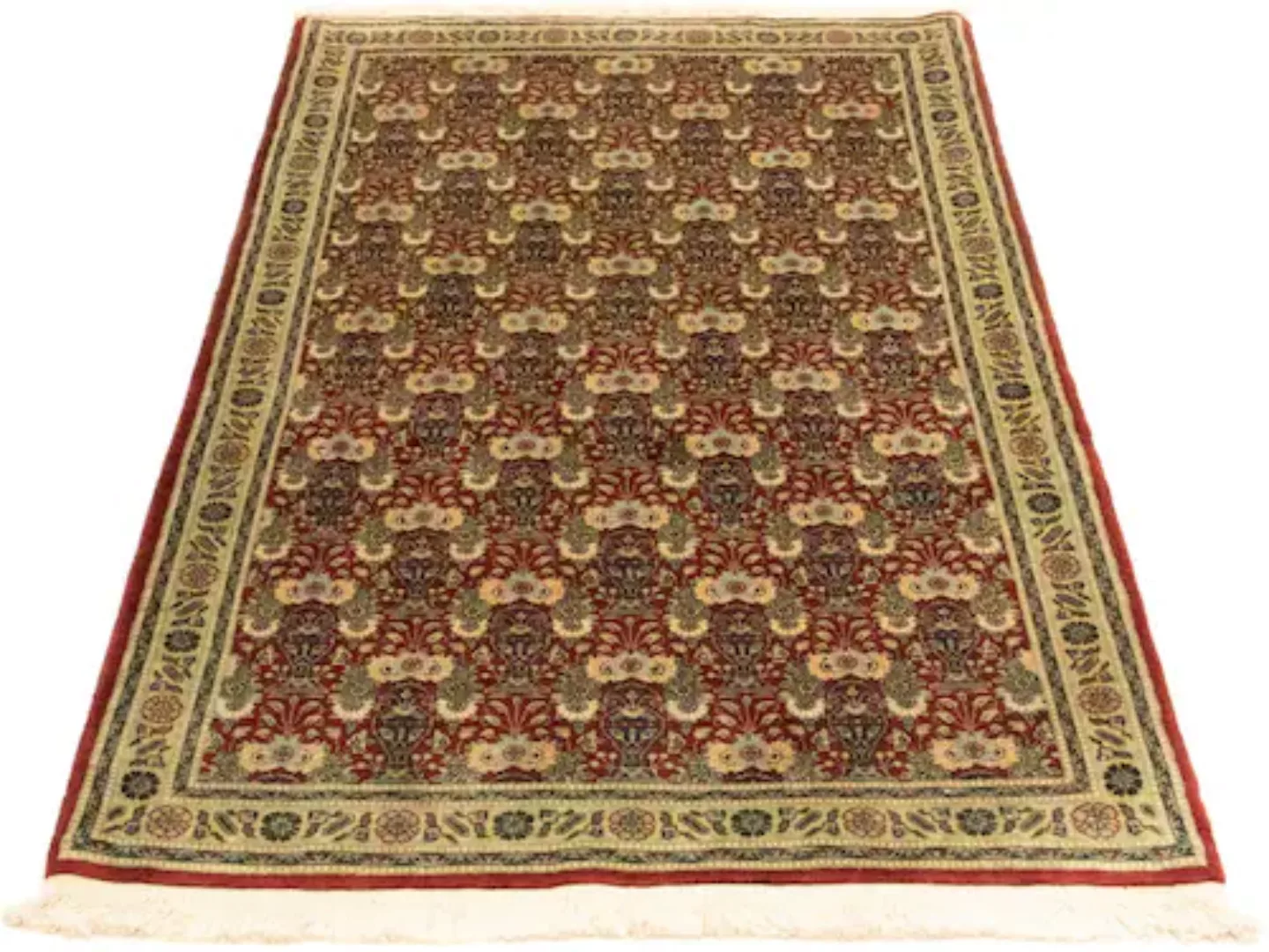 morgenland Teppich »Täbriz 40 Raj Teppich handgeknüpft rot«, rechteckig, ha günstig online kaufen