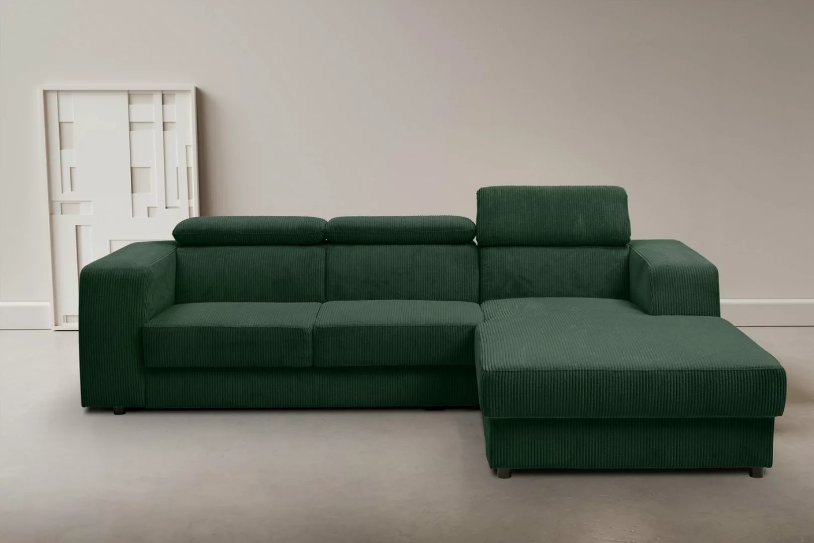 INOSIGN Ecksofa Cherry, Ecksofa mit verstellbaren Kopfteilen, Schlaffunktio günstig online kaufen