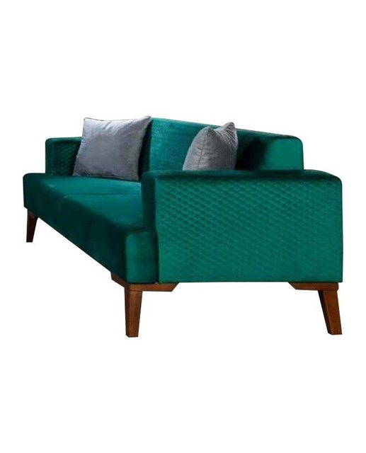 JVmoebel Sofa Turkis Dreisitzer Samt Couch Wohnzimmer Couchen Sofa, Made in günstig online kaufen