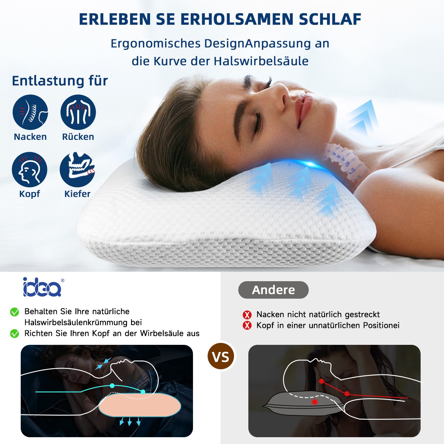 Esun Kopfkissen Kopfkissen Memory Foam Kissen, günstig online kaufen
