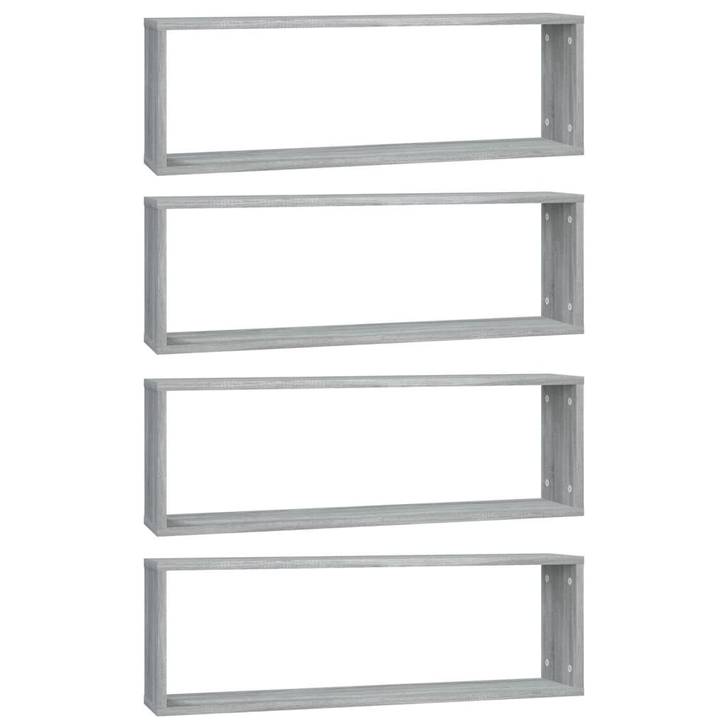 vidaXL Regal Wandregale 4 Stk. Grau günstig online kaufen