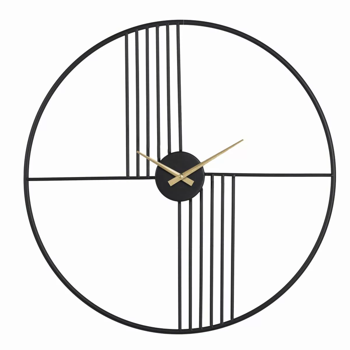 Wanduhr Schwarz Metall 60 X 5 X 60 Cm günstig online kaufen