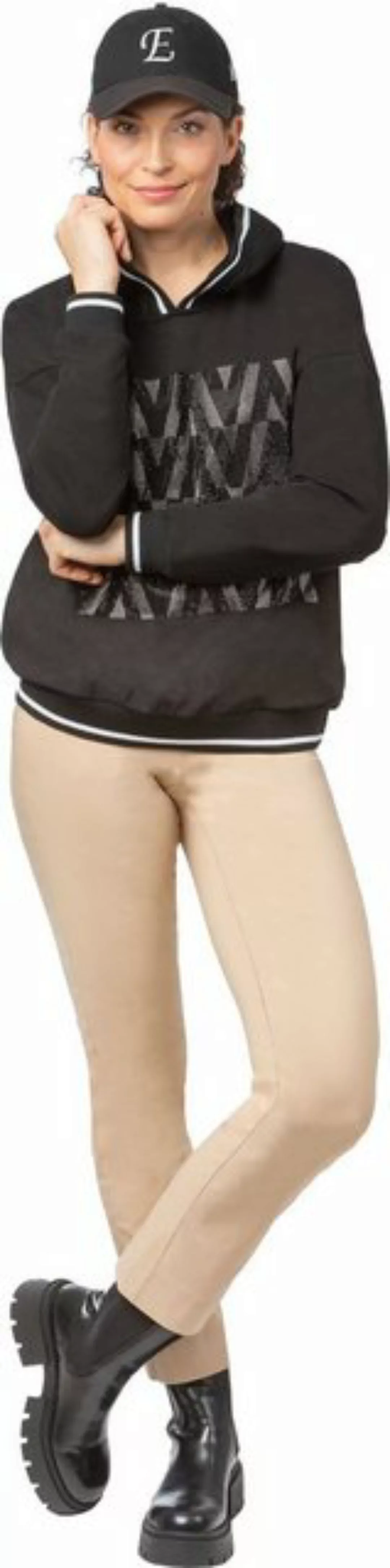 Estefania for woman Sweatshirt 186-1138 Sweatshirt mit Kapuze und Strassbes günstig online kaufen