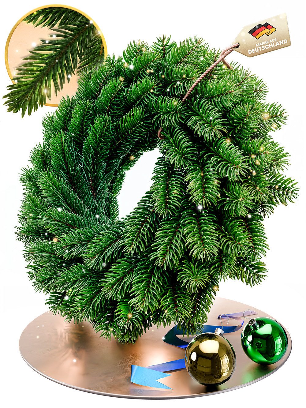 Kunstkranz Premium Weihnachtskranz, ArtiTree, Höhe 40 günstig online kaufen