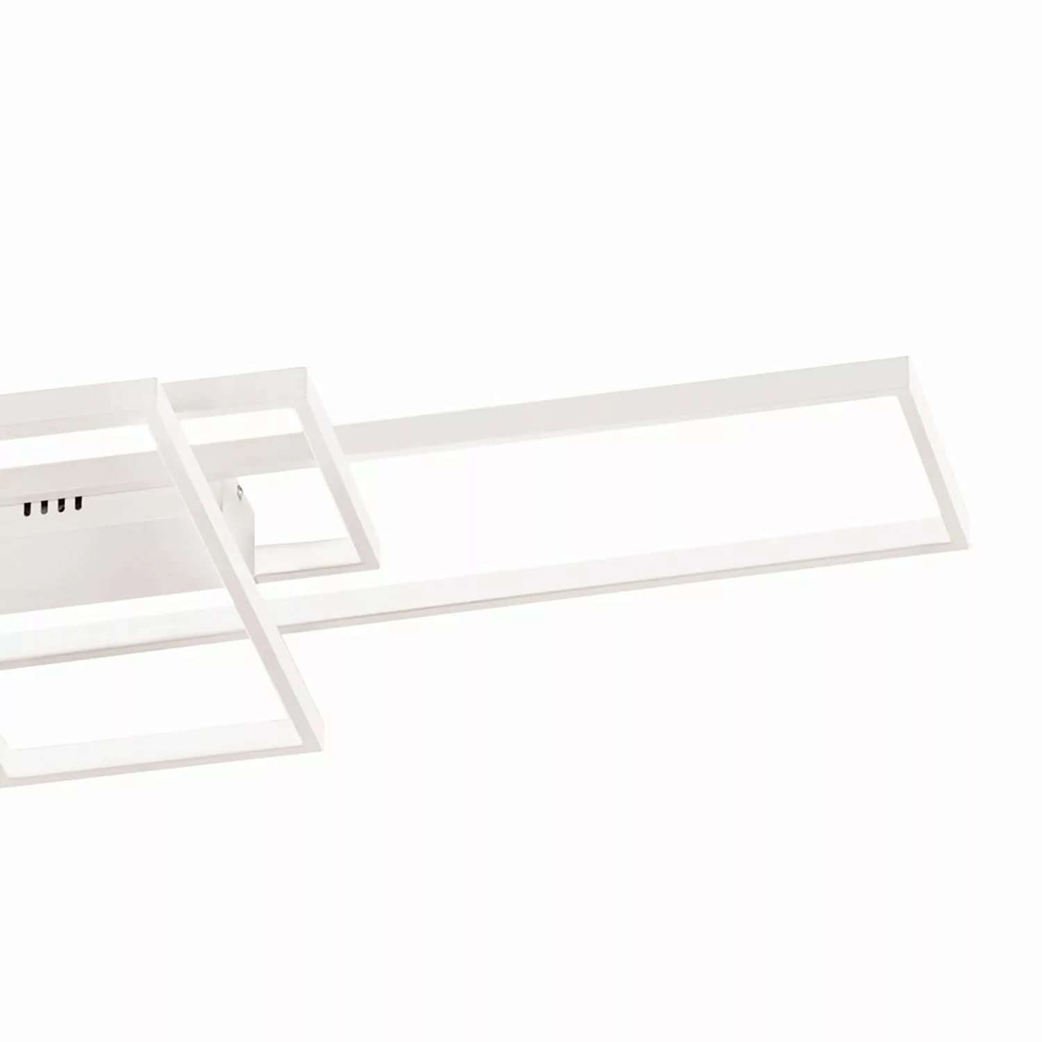 home24 Trio LED-Deckenleuchte Tucson Eisen Weiß 104x9x42 cm (BxHxT) Dimmbar günstig online kaufen
