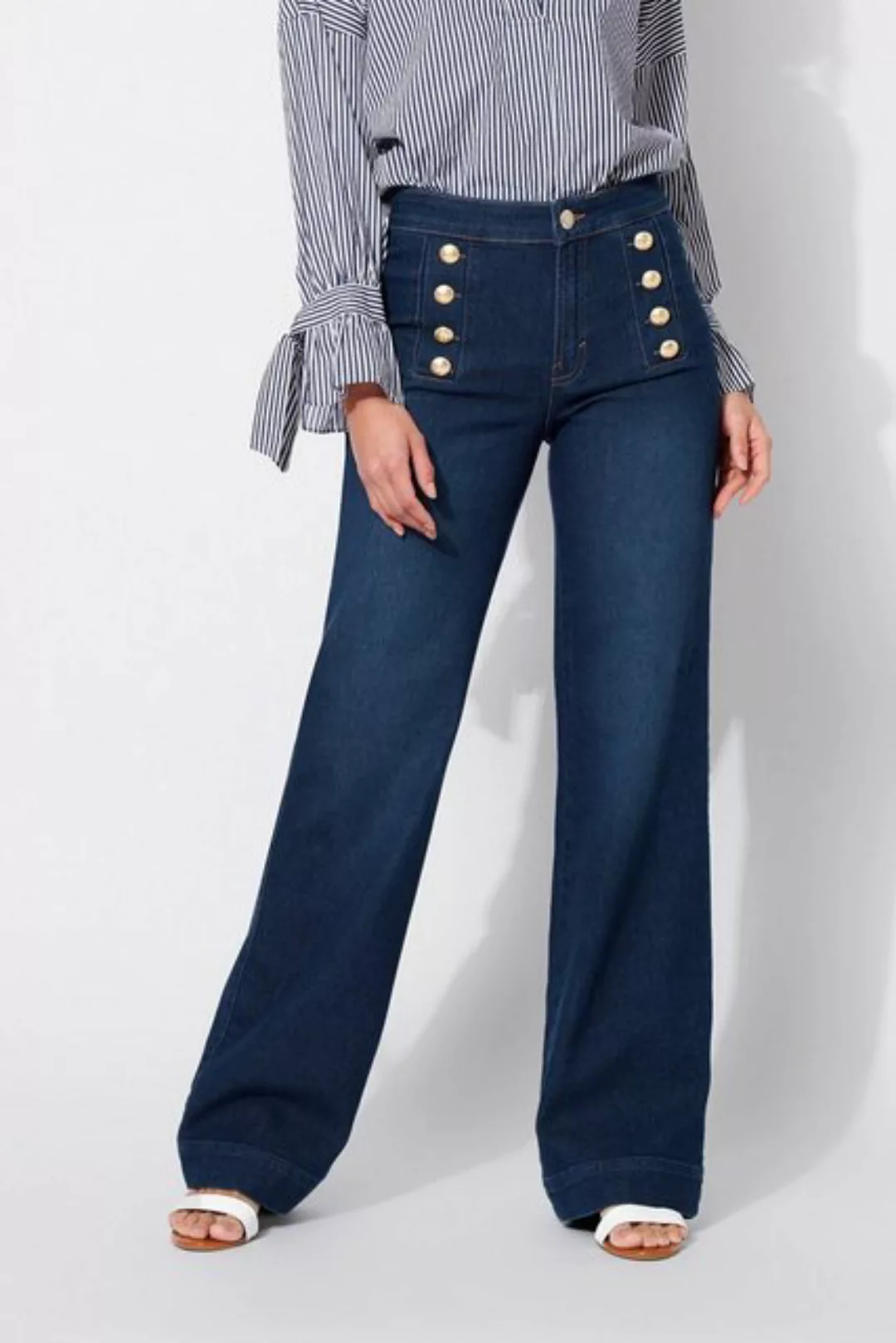 ROSNER Bootcut-Jeans Audrey1_088 mit goldenen Knöpfen günstig online kaufen