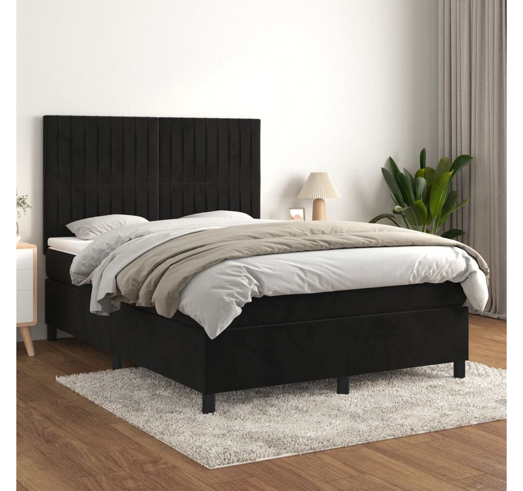 vidaXL Boxspringbett Bett Boxspringbett mit Matratze komplett Samt (140 x 1 günstig online kaufen