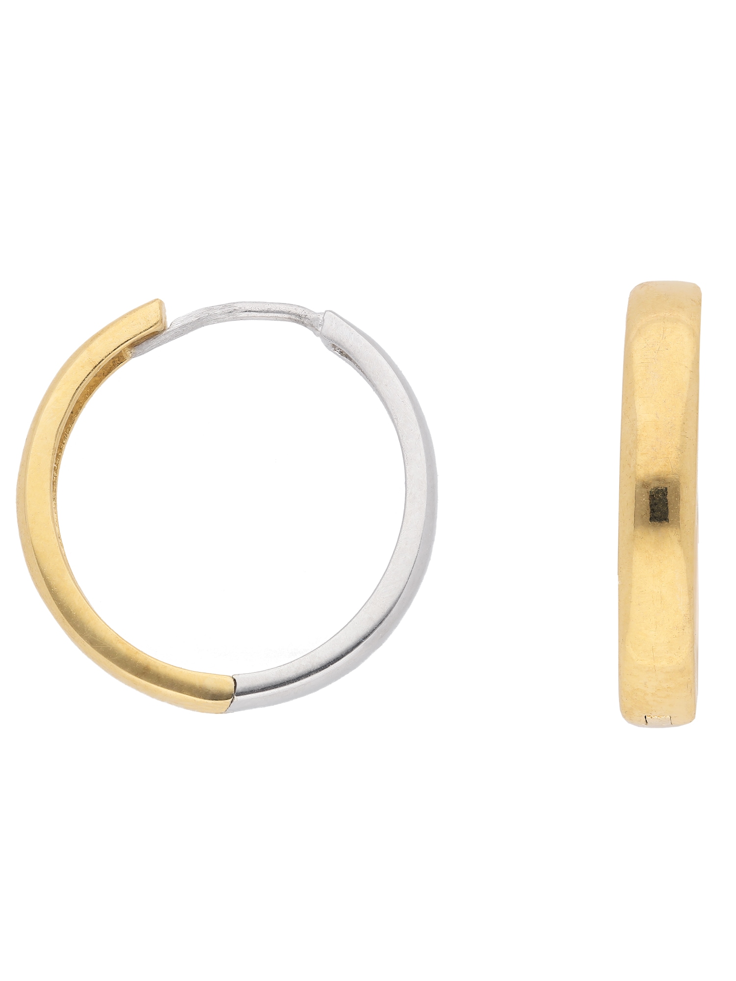 Adelia´s Paar Ohrhänger "1 Paar 333 Weißgold Ohrringe / Creolen Ø 18,5 mm", günstig online kaufen