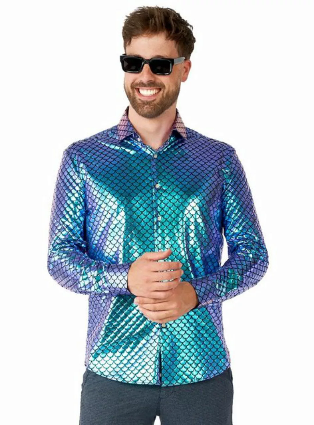 Opposuits T-Shirt Fancy Fish Hemd Glänzender Look für Meerjunggesellen: Hem günstig online kaufen