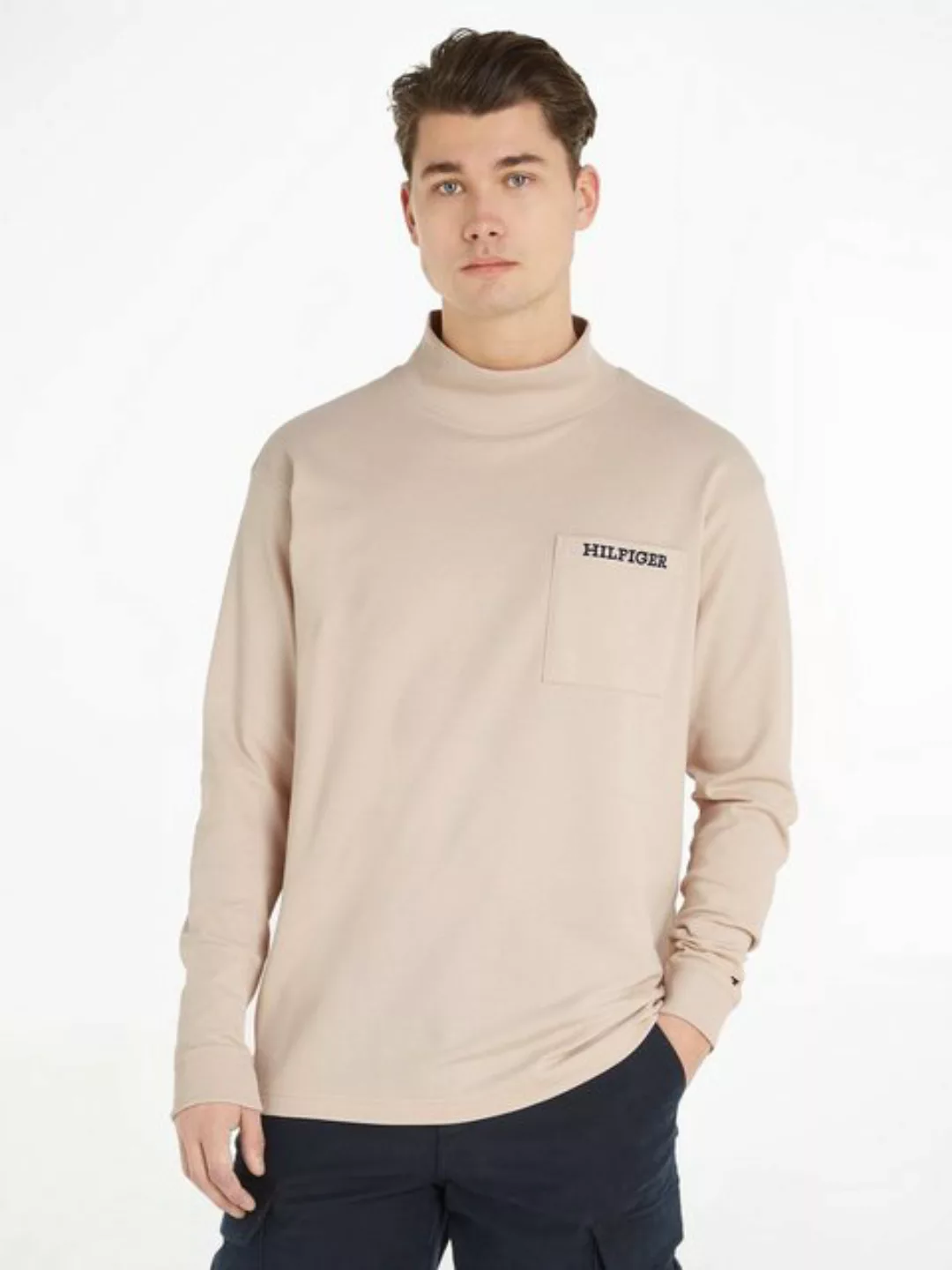 Tommy Hilfiger Langarmshirt MONOTYPE PIQUE POCKET LS TEE günstig online kaufen