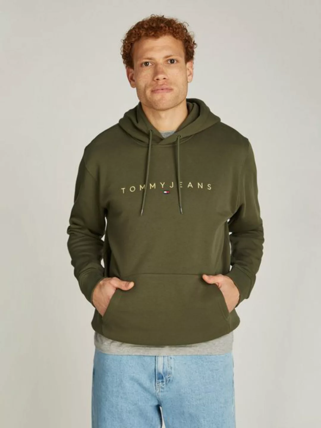 Tommy Jeans Sweatshirt TJM REG LINEAR GOLD HOOD EXT besticktes Markenlogo a günstig online kaufen