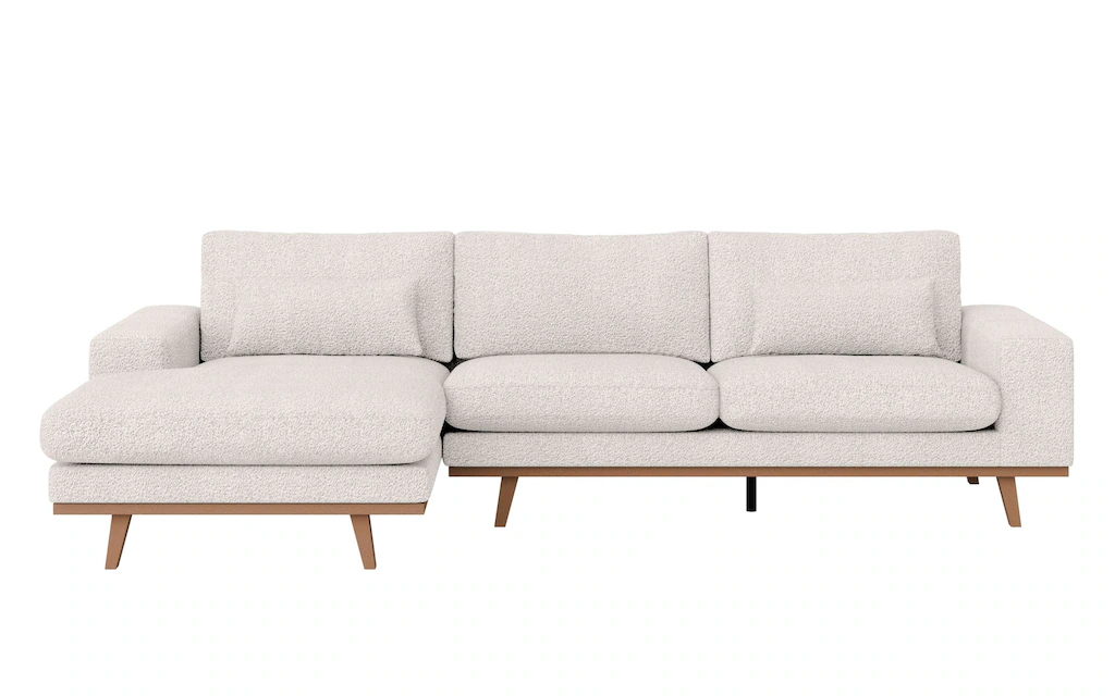 Home affaire Ecksofa Torino B/T/H: 282/151/81 cm, L-Form, edler Holzrahmen, günstig online kaufen